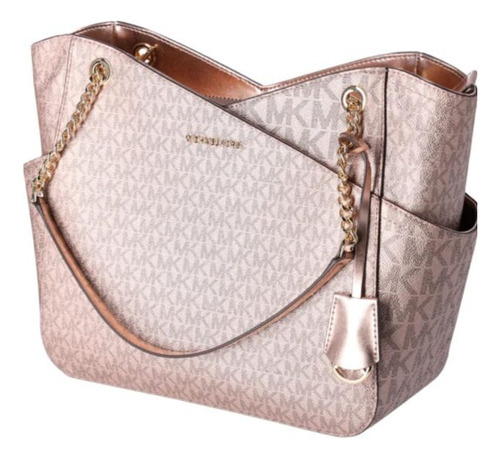 Cartera / Totelarge Oro Rosado Mod. Chain Shoulder Cod. 1162 Color Rosa