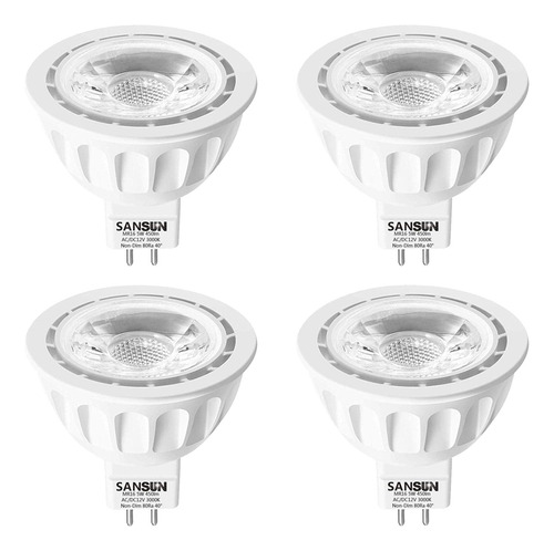 Sansun Bombillas Led Mr16 De 5 W, Repuesto Halogeno De 12 V