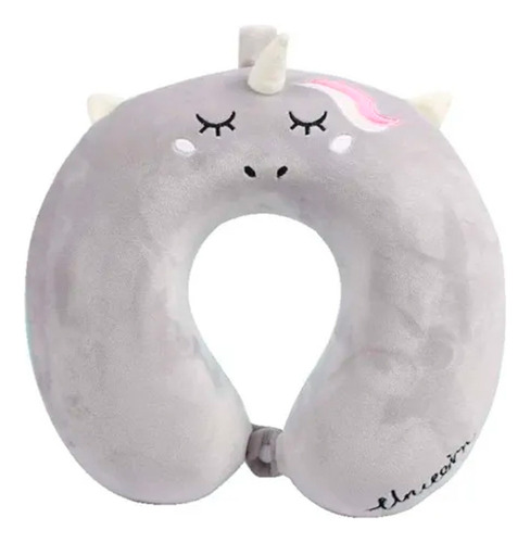 Almohada De Viaje Unicornio Gris Bighouse