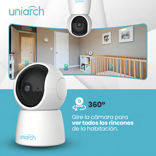 Camara Seguridad Ip 1080p Motorizado Wifi Visión Nocturna Hd Blanco