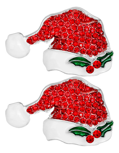 Broche De Cristal Con Forma De Sombrero De Papá Noel, Paquet