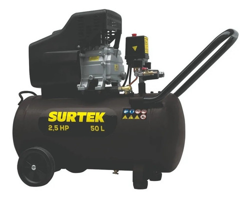 Imagen 1 de 1 de Compresor de aire eléctrico portátil Surtek COMP550B negro 127V 60Hz