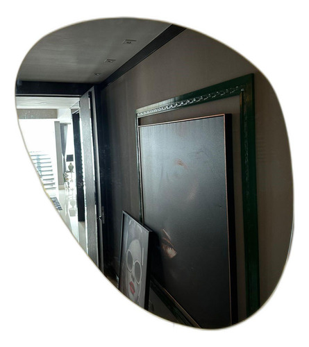 Espelho Orgânico Grande Decorativo 80cm Com Led E Controle