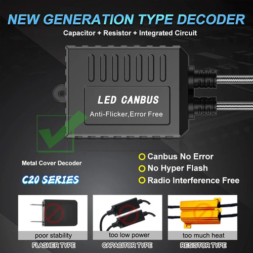 Socal-led Hb4 9006 Decodificador Led Canbus Cancelador De Ad