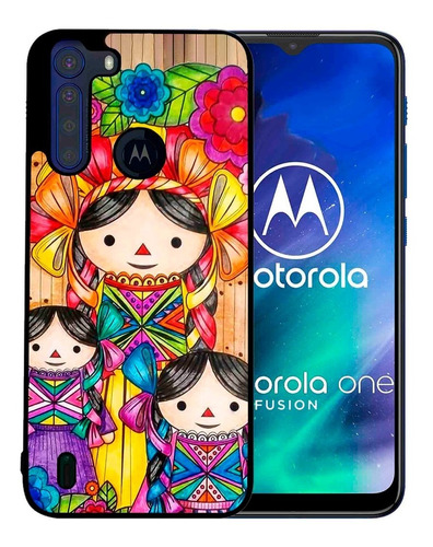 Funda Moto One Fusion Muñecas Leles Tpu/pm Uso Rudo