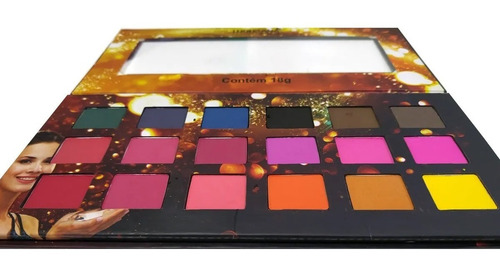 Paleta De Sombras Ludurana Quadrada 18 Cores Matte