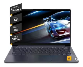 Notebook Lenovo Yoga Ryzen 7 Win 10 8gb Ram 512gb M2 Fhd 14p