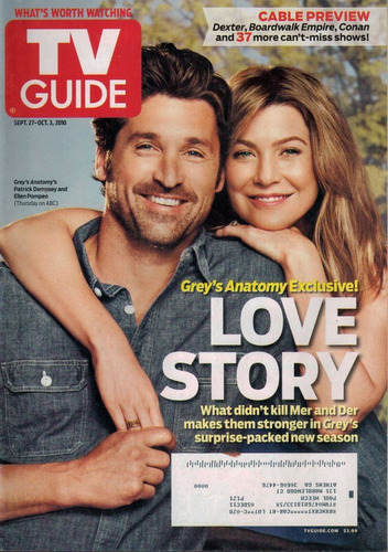 Revista Tv Guide: Patrick Dempsey & Ellen Pompeo / Anatomy