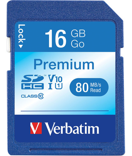 Verbatim 16gb Premium Uhs-i Sdhc Memory Card