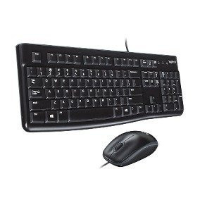 Kit Teclado Y Mouse Logitech Mk120 Usb Combo Multimedia Slim