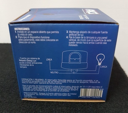 Interruptor Fotocelda 110-285v 1000w Exteriores Incluye Base