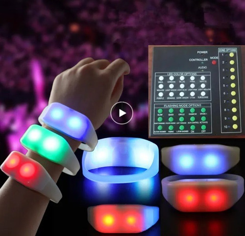 250 Pulseras Led Con Controlador (como Las De Coldplay)