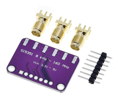 Generador De Reloj Si5351a - 8 Khz A 160 Mhz + Conector Sma