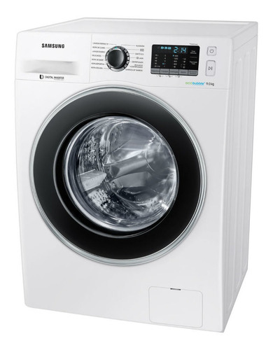 Lavarropas Carga Frontal Inverter Samsung 9 Kg 1400 Rpm Ww90j5410gw Blanco