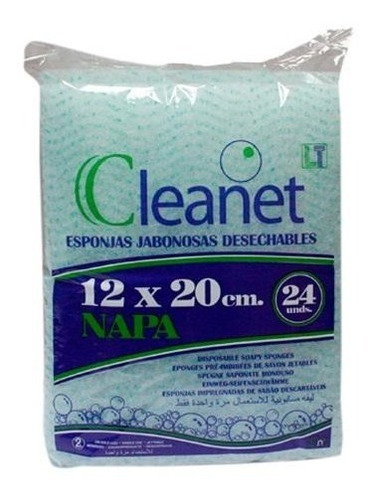 Esponjas Jabonosas Cleanet De Napa Con 24 Pz