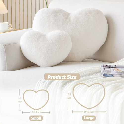 Cojín Corazón, Suave Cojín En Forma De Corazón, Decoración D