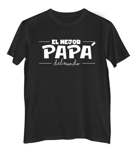 Remera Niño Color Frase El Mejor Papa Del Mundo