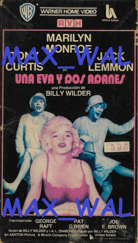 Una Eva Y Dos Adanes Vhs Marilyn Monroe Tony Curtis Max_wal
