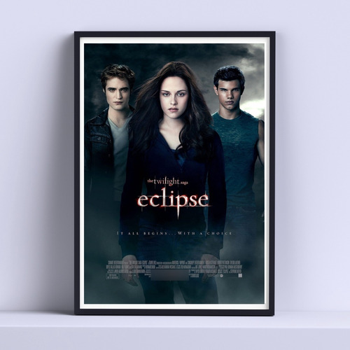 Cuadro Crepusculo Eclipse Decorativo 30x40cm Con Vidrio