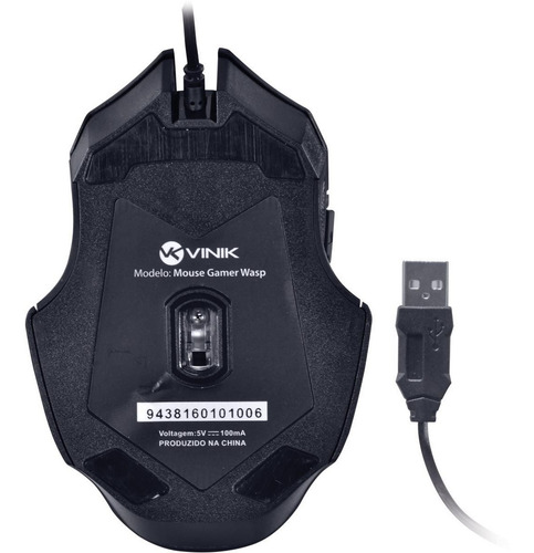Imagem 10 de 10 de Mouse Gamer Vx Gaming Wasp 2400 Dpi Ajustavel 6 Botões - Usb