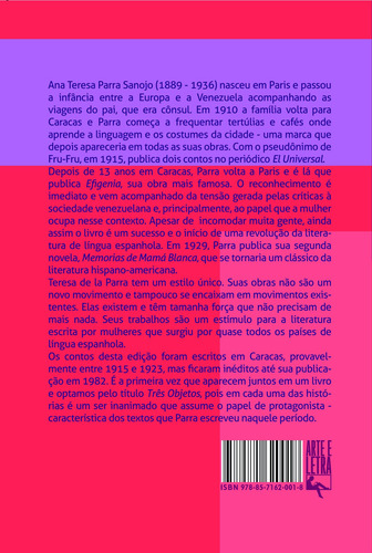 Três objetos, de De la Parra, Teresa. Editorial Marés Tizzot Editora Ltda., capa dura em português, 2019