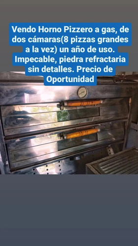 Horno Pizzero A Gas. Grande De Dos Cámaras