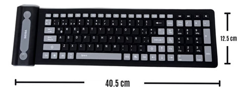 Teclado Bluetooth Flexible De Silicona 107 Teclas Portátil