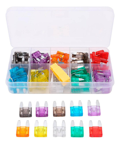 Kit Fusível Automotivo 3886 10 Modelos 100 Peças De 2a A 35a