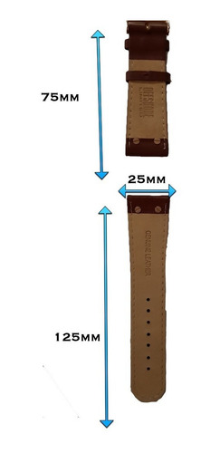 Offshore Extensible Cafe De Piel Liso Vivos Dorados