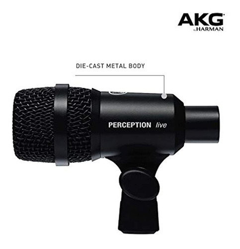 Microfono Dinamico Cardiode Akg Pro Audio Percepcion P4 D Color Black