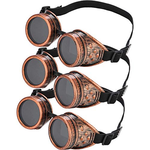 3 Piezas Steampunk Cyber ??goggles Gafas Vintage Victor...