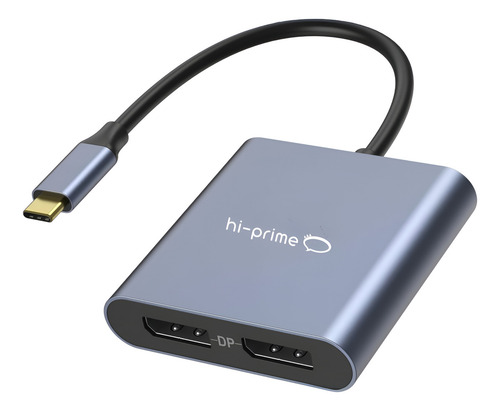 Adaptador Usb-c Para 2 Displayport 1.4 - 4k - Hi-prime