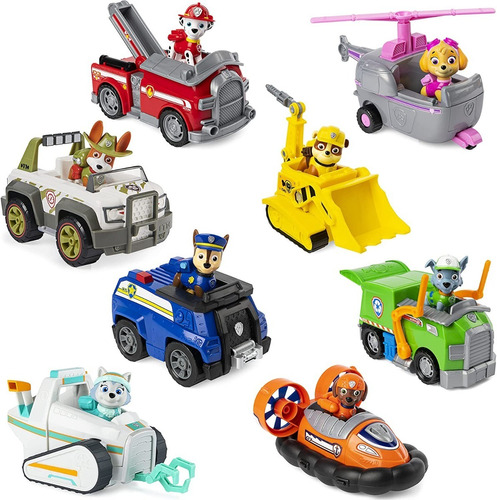 Paw Patrol Vehiculos Chase Marshall Skye Zuma Rocky Rubble