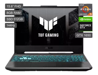 Laptop 144hz Video 4gb 1650 Asus 15.6' Fhd R5 8gb 512ssd W11