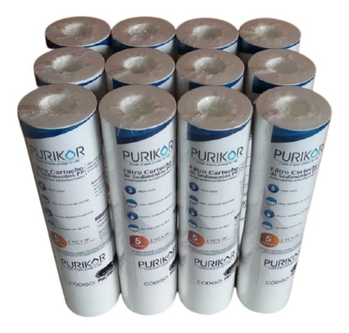 12 Cartuchos Sedimentos Polispun 5 Micras Pkcpp2.5x40x5