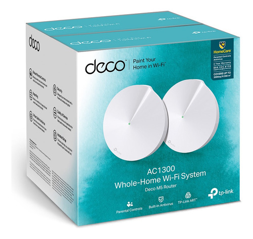 Tp-link Deco M5(2-pack) Wifi Mesh Intelig Doble Banda Ac1300
