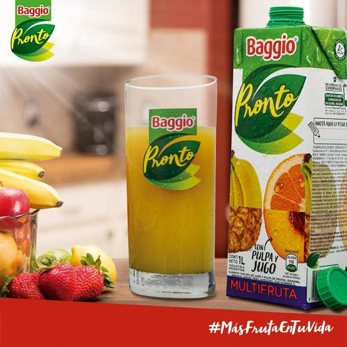 Imagen 3 de 8 de Jugo Baggio Multifruta 1lt Pronto Natural Pulpas 01almacen