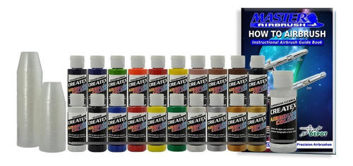 Pintura 20 Color Createx Popular Para Aerografo Arte