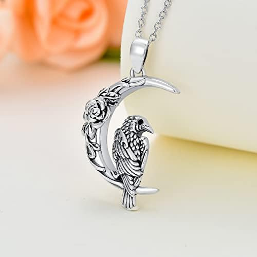 Collar De Cuervo Plesitep De Plata De Ley Con Colgante De Cu