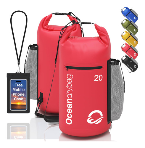 Ocean Dry Bag - Bolsa Impermeable De 20 Litros, Color Rosa A