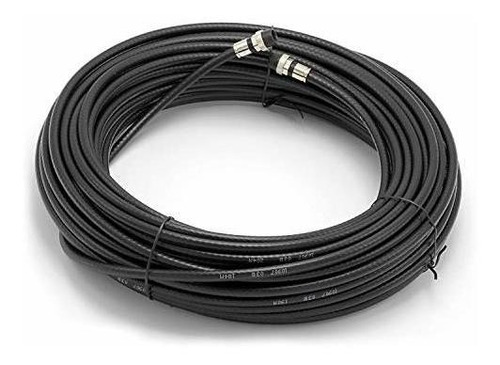 50 , Cable Coaxial Rg6 Negro (coaxial), Hecho En Los Es