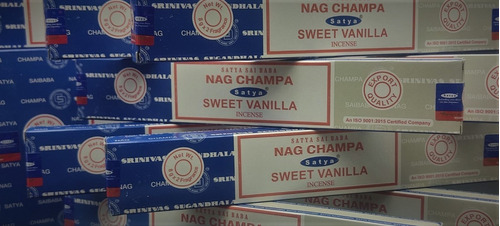 Incienso Masala Nag Champa Y Vainilla Satya X12 India  