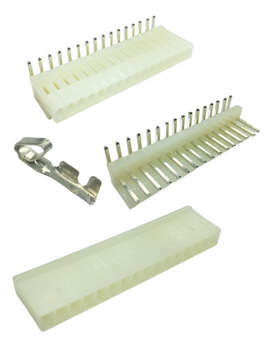 Conector Polarizado De 16 Pines 90° Grande Pack De 4 Und