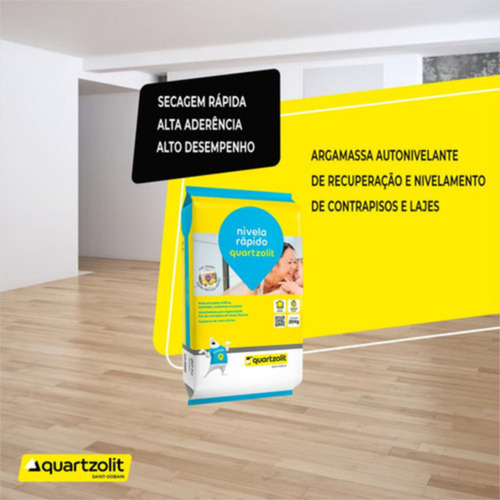 2x Nivela Rápido Quartzolit 20kg Argamassa Autonivelante