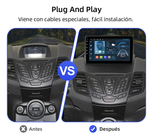 Zk Estéreo 1+32g Cámara Para Ford Fiesta 2009-2016 Gps Bt