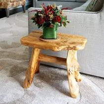 Comprar Banco De Madera Natural, Taburete Con Borde Vivo, Madera De 