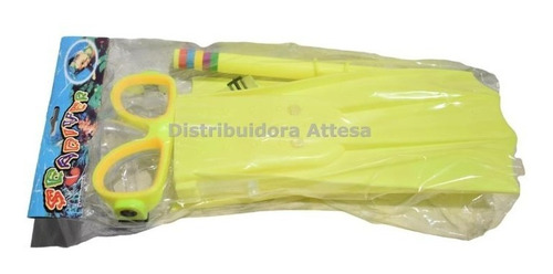 Patas De Rana + Antiparra + Snorkel Para Niños Juguete Rk