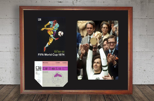 Cuadro Alemania Campeón Mundial 1974 Ticket Poster Foto Varios
