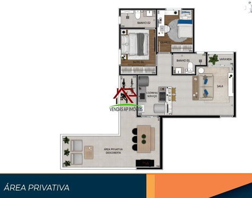 Imagem 5 de 8 de Ótimo Apartamento De 02 Quartos No Santa Branca! - 2510