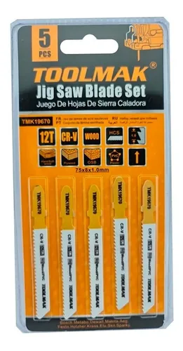comprar Set Juego De Hojas Para Sierra Caladora 5 Piezas 12t Toolmak